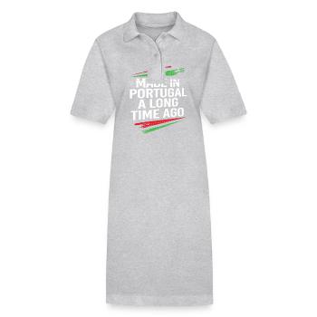 Portugal - Robe polo bio PAIGER Stanley/Stella Femme - gris chiné - Devant