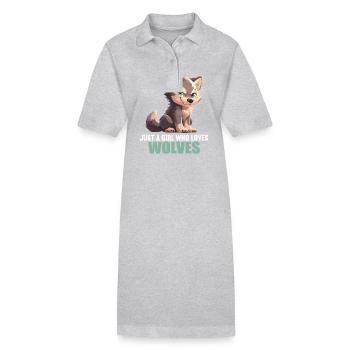 Wölfe Wolf - Stanley/Stella Frauen Bio-Polokleid PAIGER - Grau meliert - Vorne