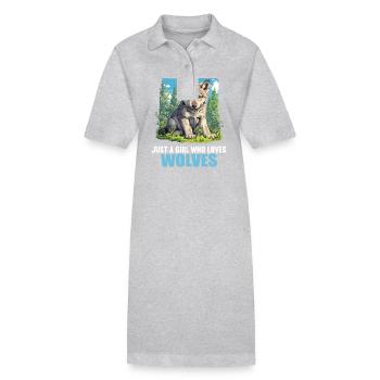 Wölfe Wolf - Stanley/Stella Frauen Bio-Polokleid PAIGER - Grau meliert - Vorne