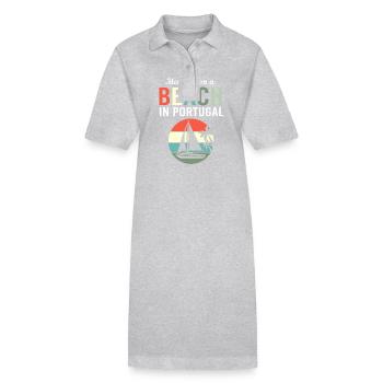 Portugal - Robe polo bio PAIGER Stanley/Stella Femme - gris chiné - Devant