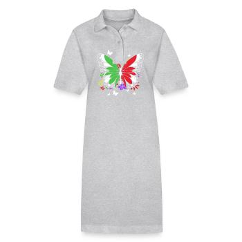 Portugal - Robe polo bio PAIGER Stanley/Stella Femme - gris chiné - Devant