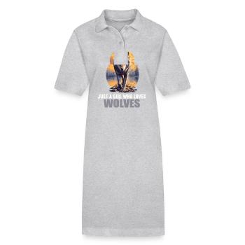 Wölfe Wolf - Stanley/Stella Frauen Bio-Polokleid PAIGER - Grau meliert - Vorne