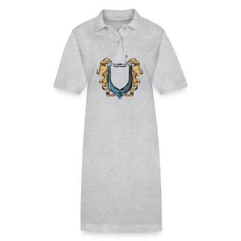 Wappen Symbol - Stanley/Stella Frauen Bio-Polokleid PAIGER - Grau meliert - Vorne
