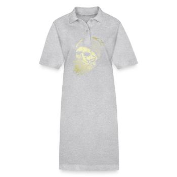 Lumberjack Skull Lumberjack Gold - Stanley/Stella PAIGER Organic Women’s Polo Dress - heather grey - Front