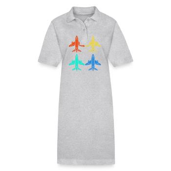 Pilote d’avion - Robe polo bio PAIGER Stanley/Stella Femme - gris chiné - Devant