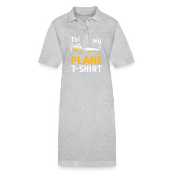 Pilote d’avion - Robe polo bio PAIGER Stanley/Stella Femme - gris chiné - Devant