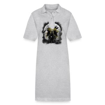 mystique halloween fantôme - Robe polo bio PAIGER Stanley/Stella Femme - gris chiné - Devant