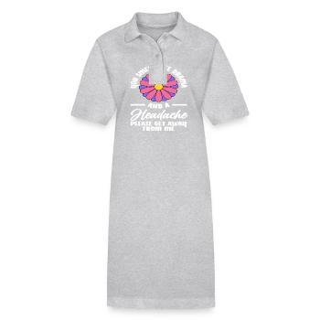 Tu sens le drame et les maux de tête Allez-y - Robe polo bio PAIGER Stanley/Stella Femme - gris chiné - Devant