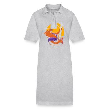 Werwolf - Stanley/Stella Frauen Bio-Polokleid PAIGER - Grau meliert - Vorne