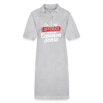 Je suis désolé de vous avoir offensé avec mon bon sens - Robe polo bio PAIGER Stanley/Stella Femme - gris chiné - Devant