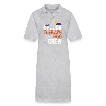 Speech Therapy Boo Crew Halloween - Stanley/Stella Frauen Bio-Polokleid PAIGER - Grau meliert - Vorne