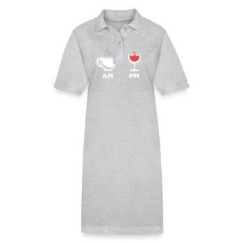 Cocktail AM PM Wein Trinker Wein - Stanley/Stella Frauen Bio-Polokleid PAIGER - Grau meliert - Vorne