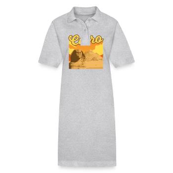 Hieroglyphen Kairo Ägyptische Mythologie - Stanley/Stella Frauen Bio-Polokleid PAIGER - Grau meliert - Vorne
