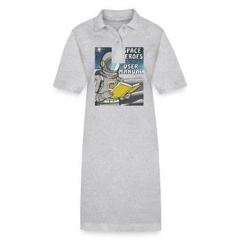 ASTRONAUT BUCH SPACE HERO USER MANUAL - Stanley/Stella Frauen Bio-Polokleid PAIGER - Grau meliert - Vorne