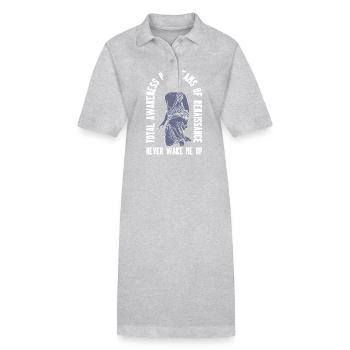 Rêves de la mythologie grecque de la Renaissance - Robe polo bio PAIGER Stanley/Stella Femme - gris chiné - Devant