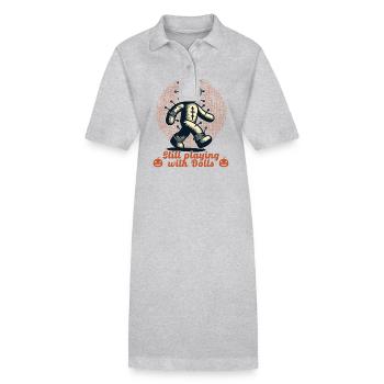 Voodoo Puppe Gruseliges Party Design - Stanley/Stella Frauen Bio-Polokleid PAIGER - Grau meliert - Vorne