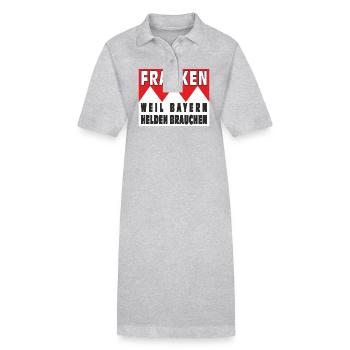 FRANCONIE PARCE QUE LES BAVAROIS ONT BESOIN DE HÉROS - Robe polo bio PAIGER Stanley/Stella Femme - gris chiné - Devant