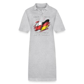 RACINES EN POLOGNE SOUL EN ALLEMAGNE - Robe polo bio PAIGER Stanley/Stella Femme - gris chiné - Devant