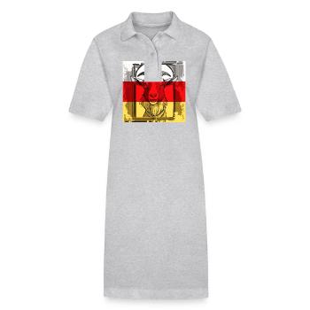 ZIEGE STALL - Stanley/Stella Frauen Bio-Polokleid PAIGER - Grau meliert - Vorne
