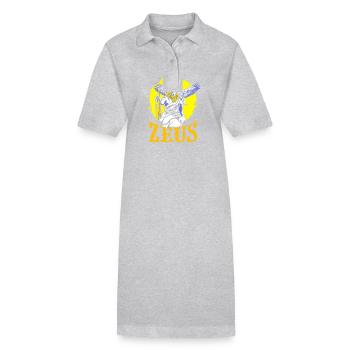 Zeus Goddess Greek Mythology - Stanley/Stella PAIGER Organic Women’s Polo Dress - heather grey - Front