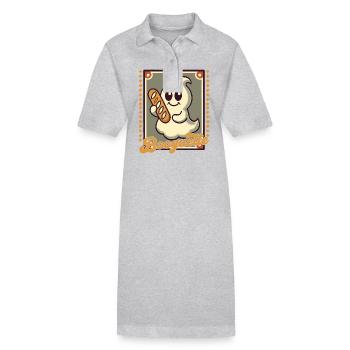 Gespenst Booguette Für Baguette Fans - Stanley/Stella Frauen Bio-Polokleid PAIGER - Grau meliert - Vorne