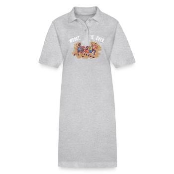 Le pire défilé de jogging de tous les temps - Robe polo bio PAIGER Stanley/Stella Femme - gris chiné - Devant