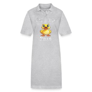 Canard du gouvernement - Robe polo bio PAIGER Stanley/Stella Femme - gris chiné - Devant