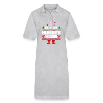 Elfe de Noël Noël Père Noël Faim El - Robe polo bio PAIGER Stanley/Stella Femme - gris chiné - Devant