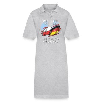 RACINES POLONAISES, CROISSANCE ALLEMANDE - Robe polo bio PAIGER Stanley/Stella Femme - gris chiné - Devant