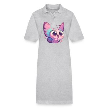 papillon papillons papillon papillon - Robe polo bio PAIGER Stanley/Stella Femme - gris chiné - Devant