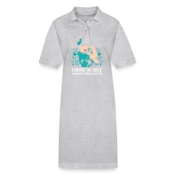 Cancer de l’ovaire Cancer survivant Cancer - Robe polo bio PAIGER Stanley/Stella Femme - gris chiné - Devant