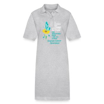 Cancer de l’ovaire Cancer survivant Cancer - Robe polo bio PAIGER Stanley/Stella Femme - gris chiné - Devant