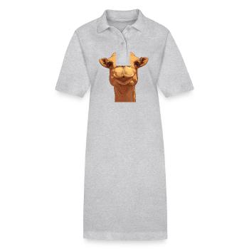 Camel Kamele Kamel - Stanley/Stella Frauen Bio-Polokleid PAIGER - Grau meliert - Vorne