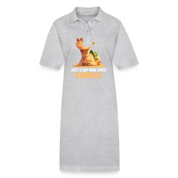 Camel Kamele Kamel - Stanley/Stella Frauen Bio-Polokleid PAIGER - Grau meliert - Vorne
