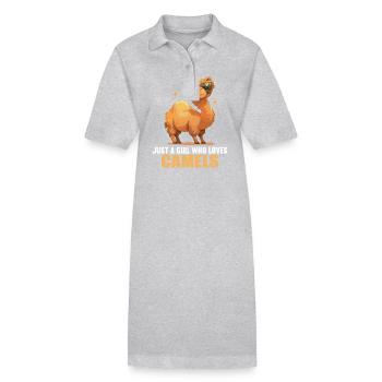 Camel Kamele Kamel - Stanley/Stella Frauen Bio-Polokleid PAIGER - Grau meliert - Vorne