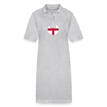 Angleterre Anglais Drapeau anglais - Robe polo bio PAIGER Stanley/Stella Femme - gris chiné - Devant