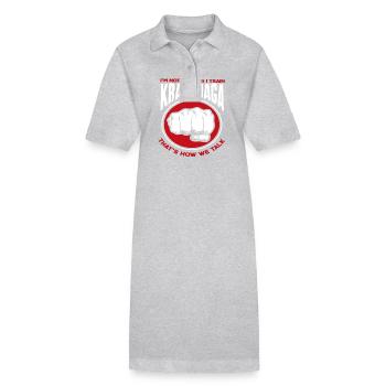 Défense de la langue Krav Maga - Robe polo bio PAIGER Stanley/Stella Femme - gris chiné - Devant