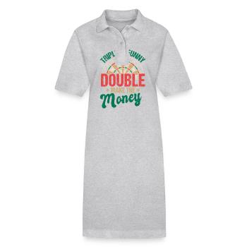 Triple Is Funny Double Make Money Dart - Stanley/Stella Frauen Bio-Polokleid PAIGER - Grau meliert - Vorne