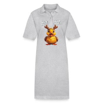 DUCK REINDEER A ÉTÉ VENDU - Robe polo bio PAIGER Stanley/Stella Femme - gris chiné - Devant