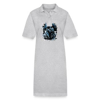 Spartan Helm Symbol Gladiator - Stanley/Stella Frauen Bio-Polokleid PAIGER - Grau meliert - Vorne