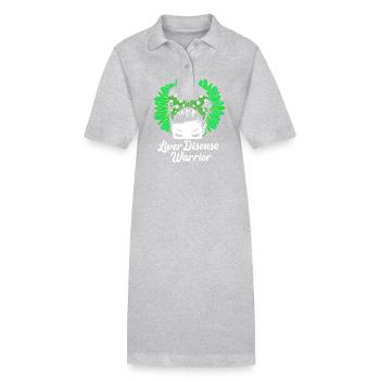Maladie du foie - Robe polo bio PAIGER Stanley/Stella Femme - gris chiné - Devant