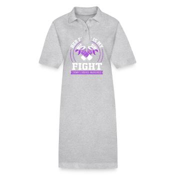Maladie de Crohn - Robe polo bio PAIGER Stanley/Stella Femme - gris chiné - Devant