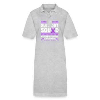 Maladie de Crohn - Robe polo bio PAIGER Stanley/Stella Femme - gris chiné - Devant