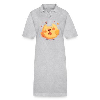 Coq Coqs Coq - Robe polo bio PAIGER Stanley/Stella Femme - gris chiné - Devant
