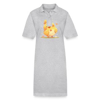 Coq Coqs Coq - Robe polo bio PAIGER Stanley/Stella Femme - gris chiné - Devant