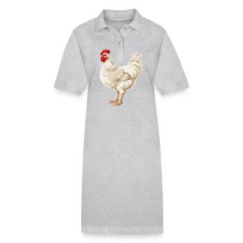 Coq Coqs Coq - Robe polo bio PAIGER Stanley/Stella Femme - gris chiné - Devant