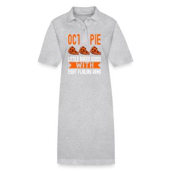 Patissier Octo-Pie Backwaren Backen - Stanley/Stella Frauen Bio-Polokleid PAIGER - Grau meliert - Vorne