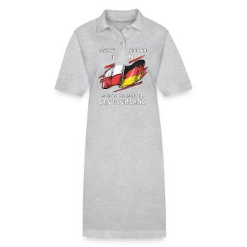 RACINES EN POLOGNE, MAISON EN ALLEMAGNE - Robe polo bio PAIGER Stanley/Stella Femme - gris chiné - Devant