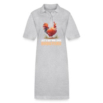 Coq Coqs Coq - Robe polo bio PAIGER Stanley/Stella Femme - gris chiné - Devant