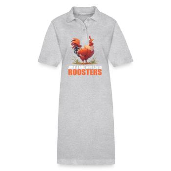Coq Coqs Coq - Robe polo bio PAIGER Stanley/Stella Femme - gris chiné - Devant